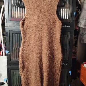 Fashion Nova Brown Backless Dress